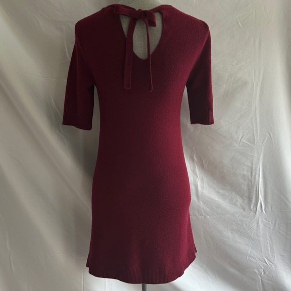 Theory Mini Knit Dress in Burgundy - Picture 4 of 9